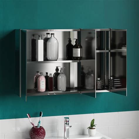 triple door stainless steel bathroom cabinet& 39|tiano bathroom triple mirror cabinet.